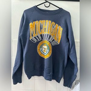Michigan college crew neck sweater